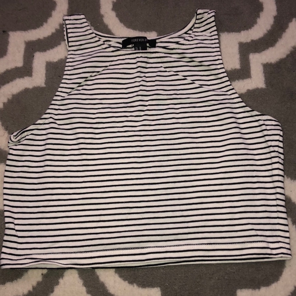 Forever 21 striped crop top